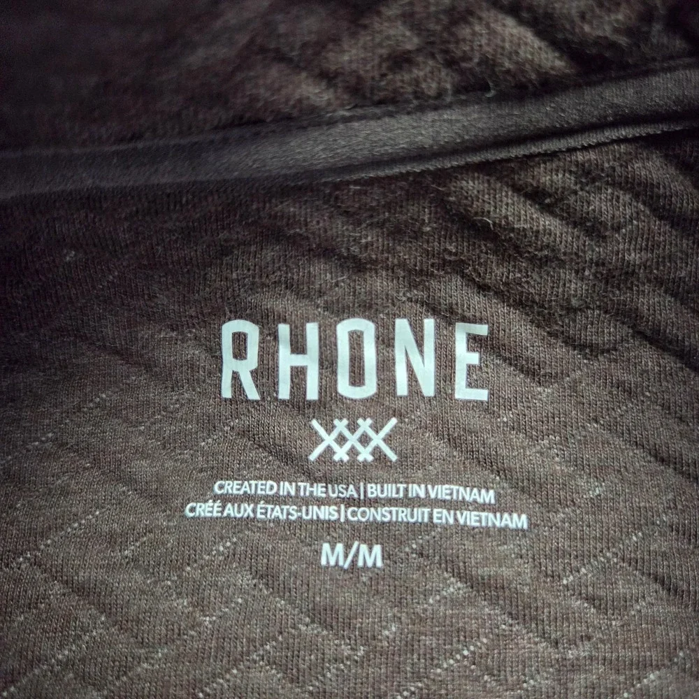 NWT Rhone Weekender Quilted Snap Pullover Shirt Men's Medium Brown